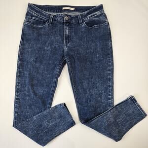 levi's 535 Super Skinny Jeans Women's 31 Acid Wash Blue‎ Mid Rise Denim Stretch